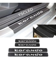 SsangYong Korando Karbon Kapı Eşiği Koruma Sticker (4 Adet)