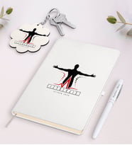 BK Gift Kişiye Özel Fizyolojist Beyaz Defter Kalem ve Anahtarlık Hediye Seti-2 (Model 1)