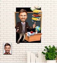Kişiye Özel Öğretmenler  Günü Hediyesi Karikatür Ahşap Tablo