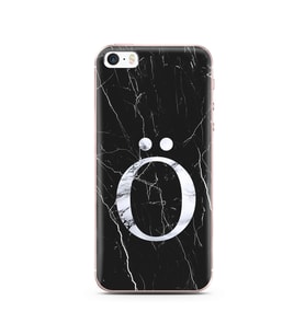 Iphone 5s Siyah Mermer Harf Tasarımlı Telefon Kılıfı Ö-Harfi 