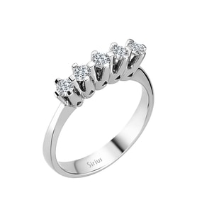 Sirius G Renk 0,47 Karat Pırlanta 5 Taş Yüzük 0704R0205