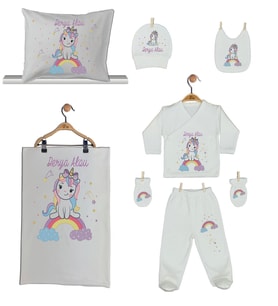 Pia Baby Gl 1916-06 İsme Özel Yastık Battaniye Zıbın Set