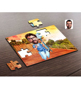 BK Gift Kişiye Özel Erkek Diş Hekimi Karikatürlü Ahşap Puzzle-2