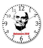 Bolsonaro Eleiçoes Duvar Saati Bombeli Gercek Cam