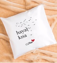 Hayat Kısa Tasarımlı Kişiye Özel Hediye Hayat Kısa Yastık
