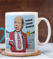 BK Gift Kişiye Özel İsmail Abi Tasarımlı Beyaz Kupa Bardak