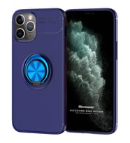 Microsonic Apple iPhone 11 Pro Kılıf Kickstand Ring Holder Lacivert