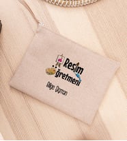 Resim Öğretmeni Keten Bez El Çantası