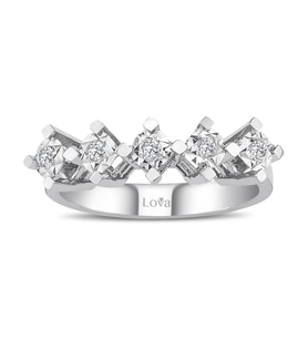 Lova 1 Karat Efektli Pırlanta Beştaş Yüzük - 1070103
