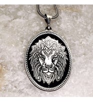 Aslan Modeli Erkek Gümüş Kolye Zincir 6018616227272