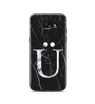 Samsung A5 (2015) Siyah Mermer Harf Tasarımlı Telefon Kılıfı Ü-Harfi 
