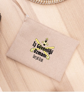 İş Güvenliği Uzmanı Keten Bez El Çantası