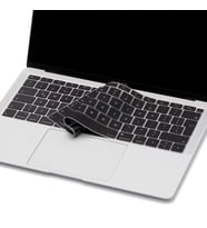 Laptop MacBook Air 13inc Klavye Koruyucu A1932 2018/2019 Uyumlu Avrupa İngilizce (Siyah)