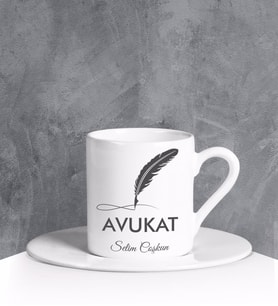 Kişiye Özel Avukat Türk Kahvesi Fincanı 90707 (STD)