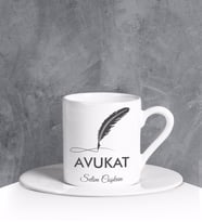 Kişiye Özel Avukat Türk Kahvesi Fincanı 90707 (STD)
