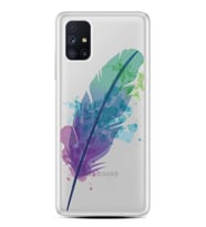 Kılıfland Samsung Galaxy M51 Kılıf Silikon Resimli Kapak Watercolor Leaf Stok 108