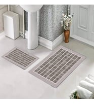 Banyo Halısı Ikili Klozet Takımı Kaymaz Tabanlı (60 xm x 100 cm + 40 cm x 60 cm) 