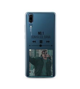 No.1 Mp3 Tasarımlı Süper Şeffaf Silikon Telefon Kılıfı Huawei P20   