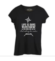 Metallica - Nothing Else Matters Siyah Kadın Tshirt