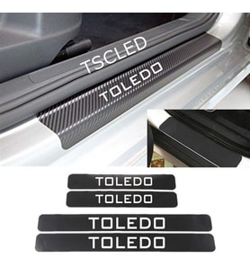 Seat Toledo Karbon Kapı Eşiği Koruma Sticker Yapıştırma (4 Adet)