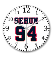 Exo Sehun 94 1 Duvar Saati Bombeli Gercek Cam
