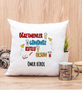 Öğretmenler Günü Yastık ve Silver Kupa Bardak