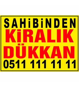 New Jargon - Sahibinden Kiralık Dükkan Branda Afişi