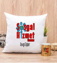 Sosyal Hizmet Uzmanı Yastık ve Gold Kupa Bardak