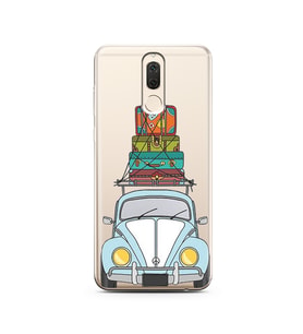 Tatil Araba Tasarımlı Süper Şeffaf Silikon Telefon Kılıfı Huawei Mate 10 Lite