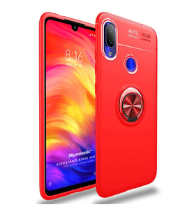 Microsonic Xiaomi Redmi Note 7 Kılıf Kickstand Ring Holder Kırmızı