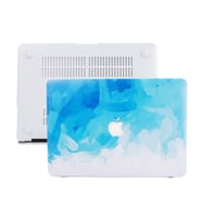 MacBook Air Kılıf HardCase A1369 A1466 2017 Öncesi Uyumlu Koruyucu Kılıf Paint02 (Mavi)