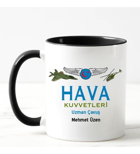 Hava Kuvvetleri Uzman Çavuş Kupa Bardağı Siyah