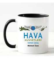 Hava Kuvvetleri Uzman Çavuş Kupa Bardağı Siyah