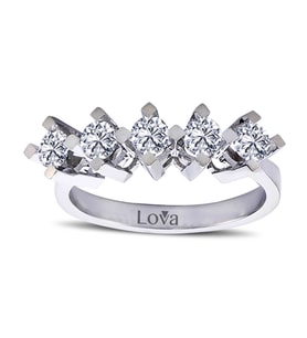 Lova F Renk 0,70 Karat Pırlanta Beştaş Yüzük - 1050222