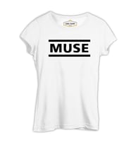 Muse - Logo Beyaz Kadın Tshirt