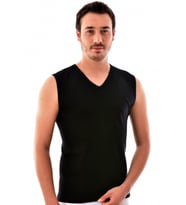 3 Adet Erkek Tutku 0401 V Yaka Pamuklu Atlet SİYAH