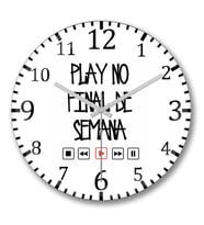 Play No Final De Semana Duvar Saati Bombeli Gercek Cam