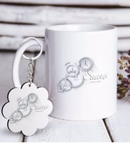 BK Gift Kişiye Özel Mesleki Saatçi Beyaz Kupa ve Anahtarlık Hediye Seti (Model 1)