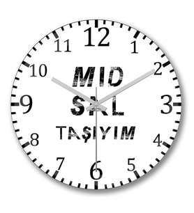 Mid Sal Taşıyım Duvar Saati Bombeli Gercek Cam