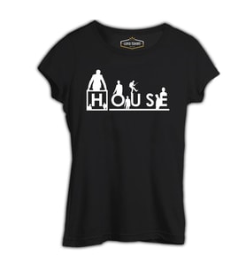 House - Thing is Siyah Kadın Tshirt