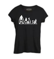 House - Thing is Siyah Kadın Tshirt