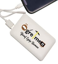 İsme Özel Öğretmen Temalı İnce Tasarımlı 5000 Mah Powerbank  Mobil Şarj Cihazı