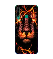 Aslan Neon Tasarım Süper Şeffaf Silikon Telefon Kılıfı Huawei P40 Lite E