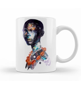 Rosto  Pintura Kupa Bardak Porselen