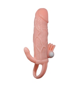 LilituShop Vajinal Klitoral Uyarıcılı Titreşimli Penis Kılıfı