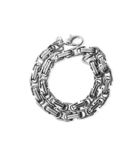 Silver Renk Kalınlık 5 mm 317L Çelik Kral Bileklik