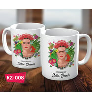 Kişiye Özel İsimli Frida Kahlo Hediye Kupa Bardak