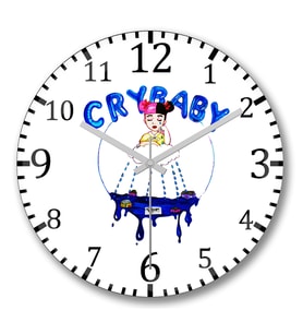 Melanie Martinez Cry Baby1 Duvar Saati Bombeli Gercek Cam