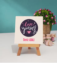Love Yourself Tasarımlı Kişiye Özel Hediye Dekoratif Taş Baskı