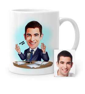 BK Gift Kişiye Özel Bay Spiker Karikatür Beyaz Kupa Bardak  1